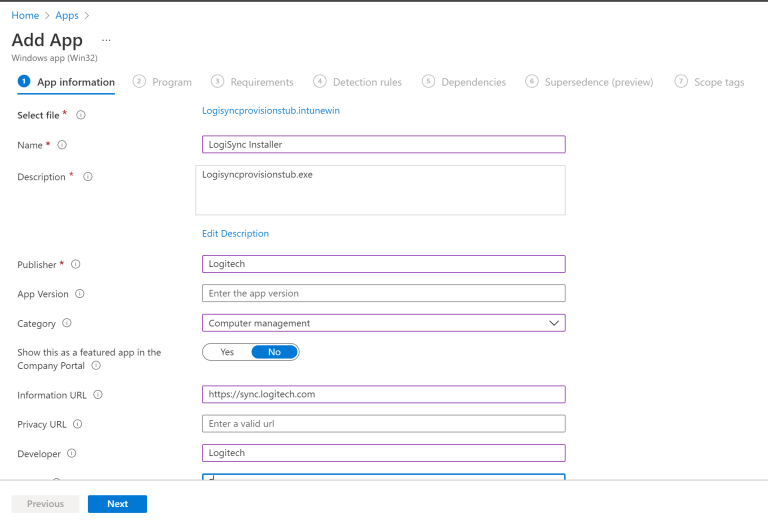 Logisync App Teams Rooms – Automate the Logisync agent installation via Intune Apps ...
